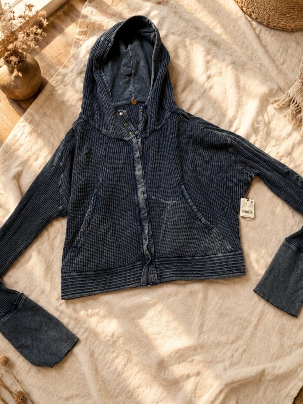 FREE PEOPLE Mason Zip Hoodie — Size Small